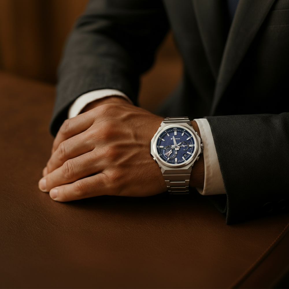 G-Shock GST-B1000 Bleu portée au poignet